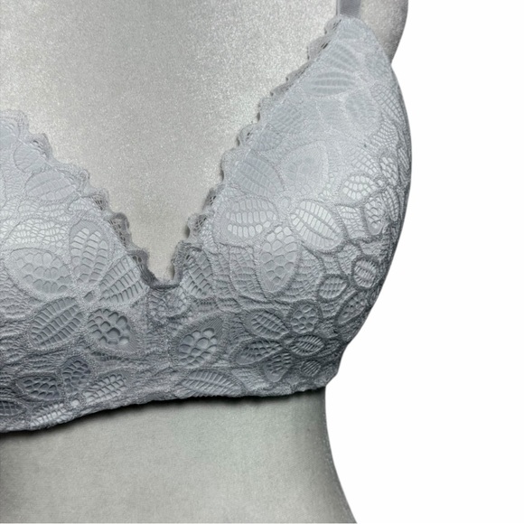 Rene Rofe Lace Wireless Bra Set of 2 White Peach 36DD Padded Plunge NWOT - Picture 4 of 8